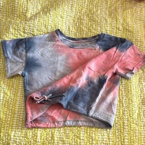 Born Primitive Tie-Dye Crop Top - Pink & Blue